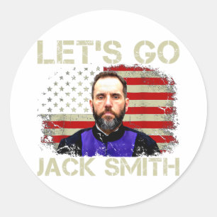 Let39s Go Jack Smith American Flag Summer Classic Round Sticker