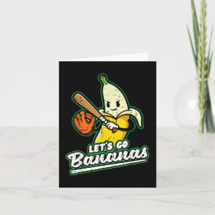 Let's Go Banana Funny Men Boys Kids T-shirt.pn Card