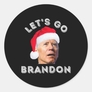 Let#39;s Go-brandon Anti-joe Biden Christmas Santa Classic Round Sticker