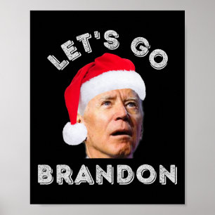 Let#39;s Go-brandon Anti-joe Biden Christmas Santa Poster