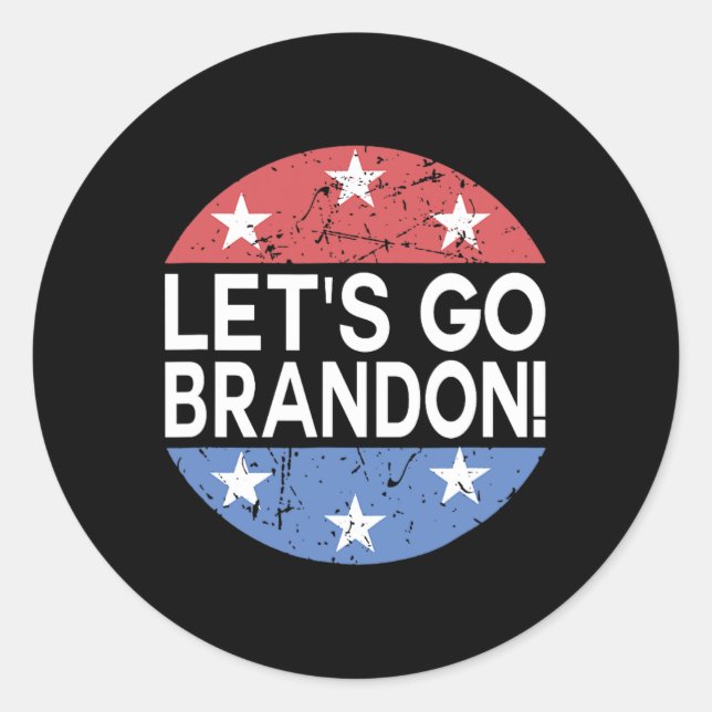 Let#39;s Go Brandon  Classic Round Sticker (Front)