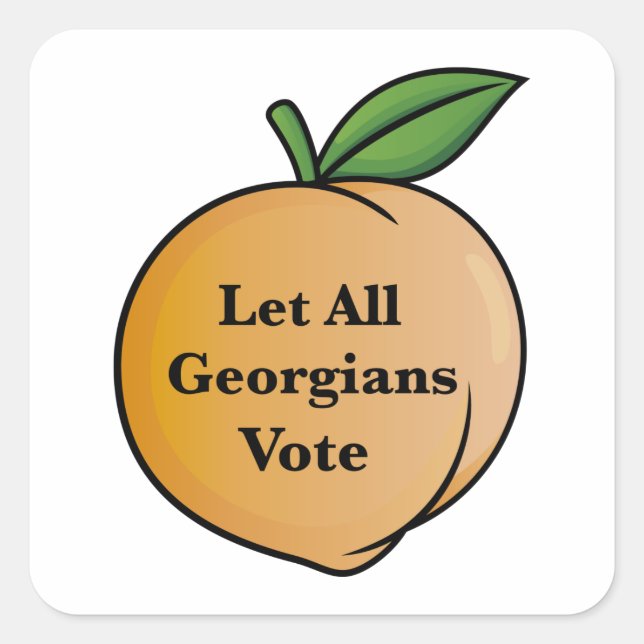 Let All Georgians Vote Square Sticker (Front)