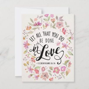 Let All That You Do Be Done In Love Holiday Card