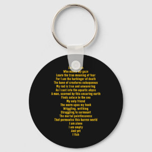Let Any Fish Who Meets My Gaze Funny Quote Key Ring