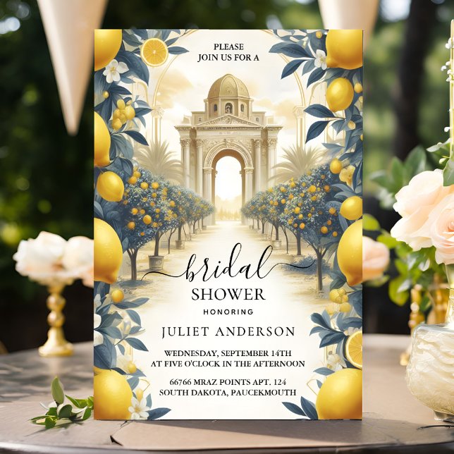 Let Arch Food Fun Fruit Lime Lemon Bridal Shower Invitation (Creator Uploaded)