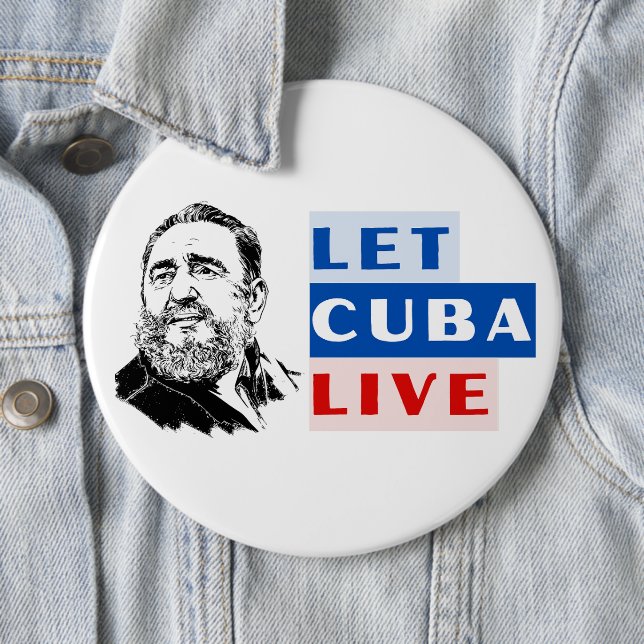 Let Cuba Live 6 Cm Round Badge (In Situ)
