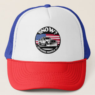 Let Doges Handle It Snow Ploughing Art Trucker Hat