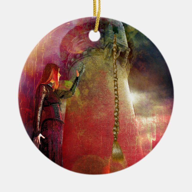 LET DOWN YOUR HAIR CERAMIC TREE DECORATION (Front)