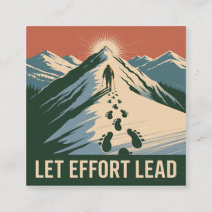 Let Effort Lead Square Business Card