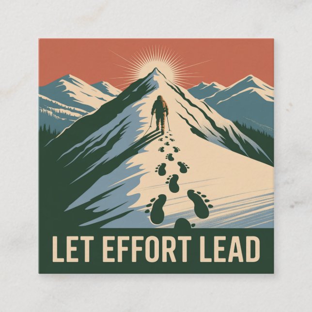 Let Effort Lead Square Business Card (Front)