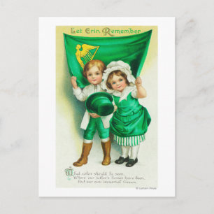 Let Erin Remember Couple Holding a Flag Postcard