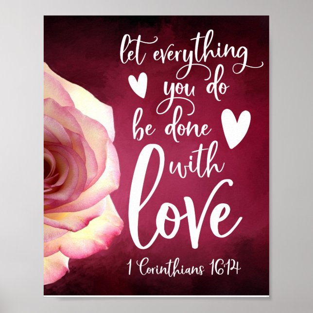 Let everything you do be done with love poster (Front)