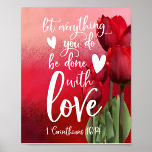 Let everything you do be done with love poster