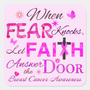 Let FAITH Answer the Door Square Sticker
