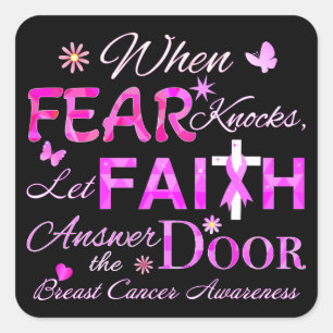 Let FAITH Answer the Door Square Sticker