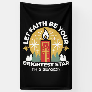 Let Faith Be Your Brightest Star Candle Art Banner