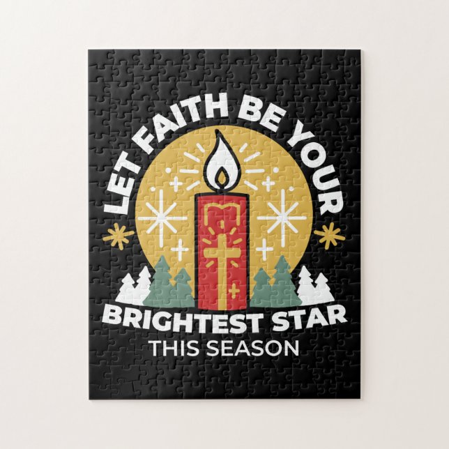 Let Faith Be Your Brightest Star Candle Art Jigsaw Puzzle (Vertical)