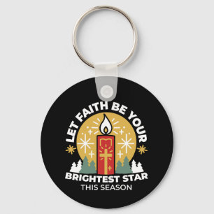 Let Faith Be Your Brightest Star Candle Art Key Ring