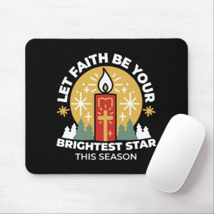 Let Faith Be Your Brightest Star Candle Art Mouse Pad
