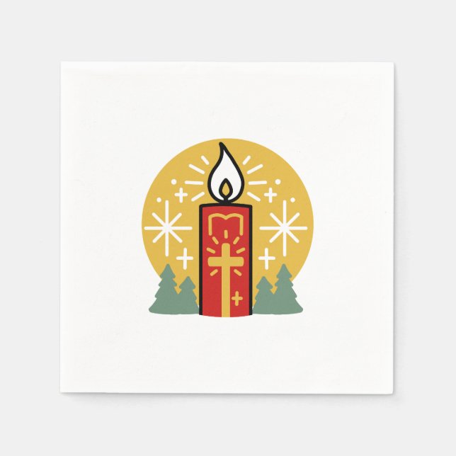 Let Faith Be Your Brightest Star Candle Art Napkin (Front)