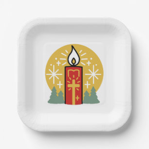 Let Faith Be Your Brightest Star Candle Art Paper Plate