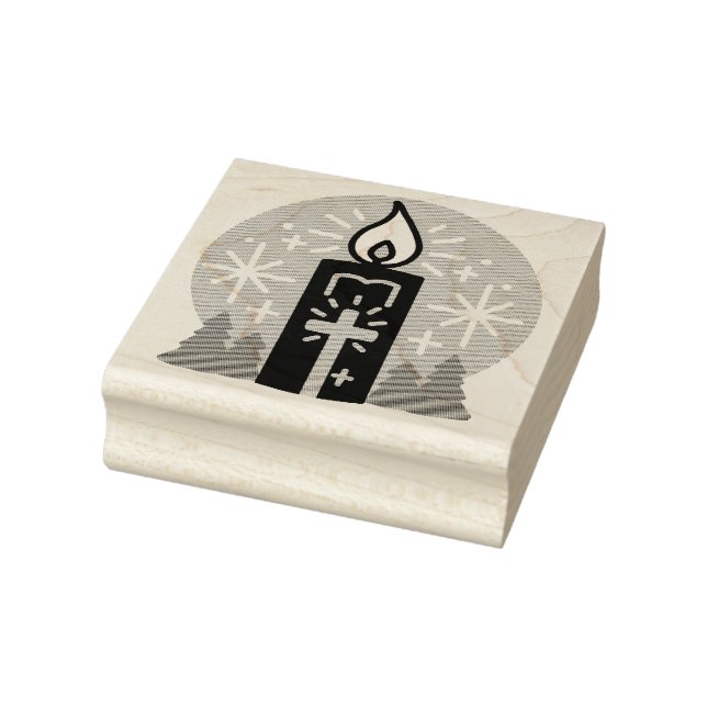 Let Faith Be Your Brightest Star Candle Art Rubber Stamp (Stamp)