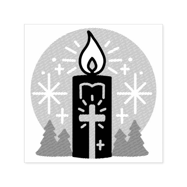 Let Faith Be Your Brightest Star Candle Art Self-inking Stamp (Design)