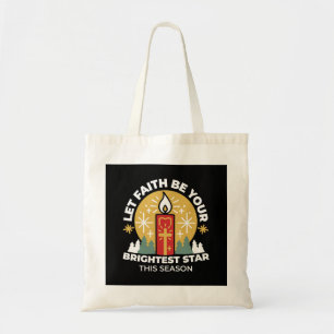 Let Faith Be Your Brightest Star Candle Art Tote Bag