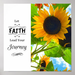 Let Faith Lead Your Journey Sunflower Print
