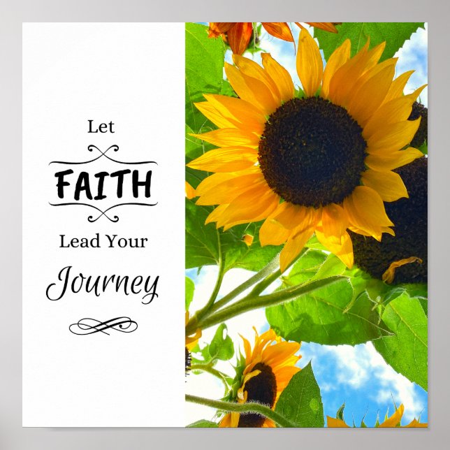 Let Faith Lead Your Journey Sunflower Print (Front)