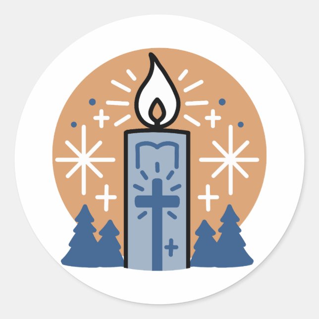 Let Faith Shine Bright Classic Round Sticker (Front)