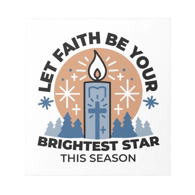 Let Faith Shine Bright: Winter Theme Notepad (Front)