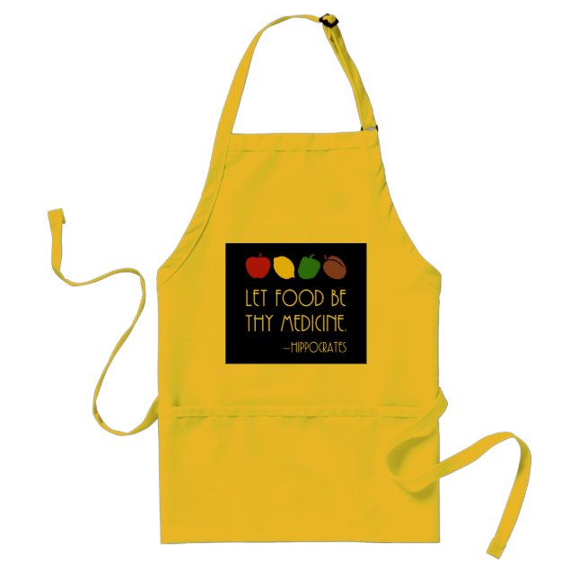 Let Food Be Thy Medicine Hippocrates quote colours Standard Apron (Front)