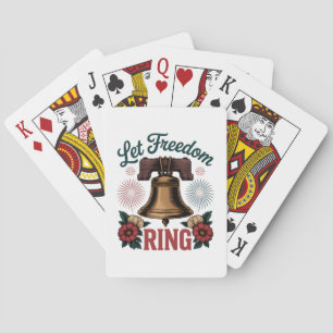 Let Freedom Ring Bell Patriotic Playing Cards