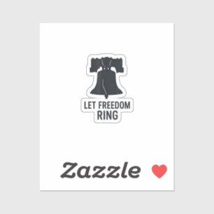 Let Freedom Ring Bell Silhouette Modern US Patriot