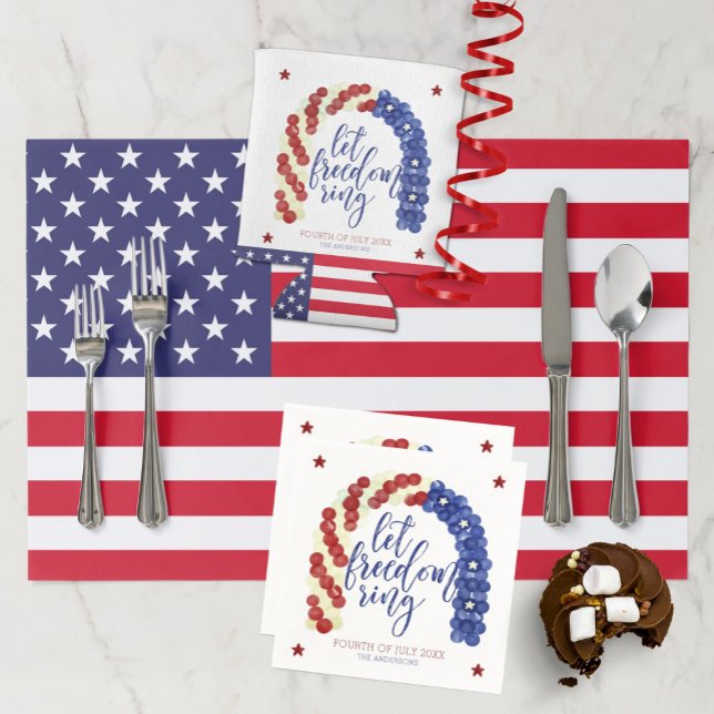 Let Freedom Ring | Fourth of July Party Napkin (Creator Uploaded)