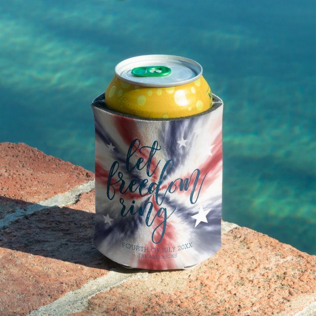 Let Freedom Ring | Fourth of July Tie Dye Party Can Cooler (In Situ Pool)