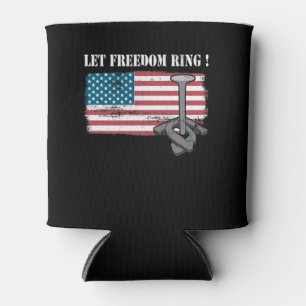 Let Freedom Ring Horseshoe Throwing - Horseshoe Pi Can Cooler
