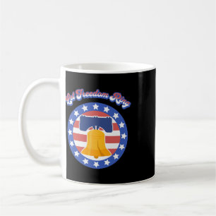 Let Freedom Ring July 4th Saying American Flag Lib Coffee Mug
