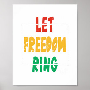 Let Freedom Ring, MLK Quote, Black History Poster