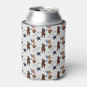 Let Freedom Ring Patriotic Pattern Can Cooler