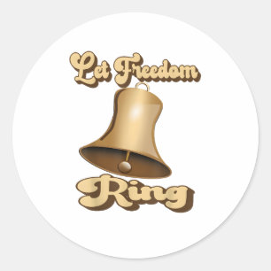 Let Freedom Ring Retro Vintage Bell Classic Round Sticker