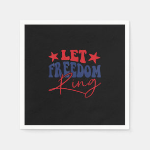 Let Freedom Ring Retro Vintage Napkin