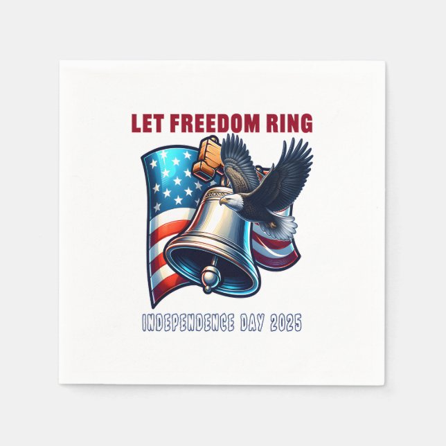Let Freedom Ring Trending Quote Napkin (Front)