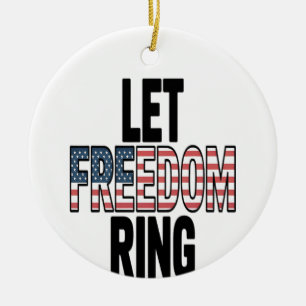 Let Freedom Ring Viral Sloth Ceramic Ornament