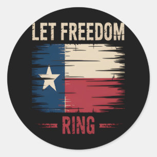 Let Freedom Ring Viral Sloth Classic Round Sticker