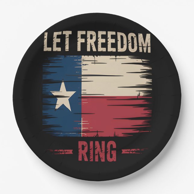 Let Freedom Ring Viral Sloth Paper Plate (Front)