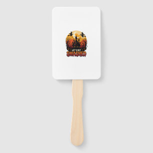 Let Get Smashed Halloween Haunted Castle Witches P Hand Fan
