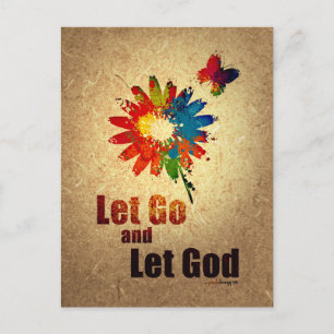 Let Go and Let God (12 step recovery program) Postcard