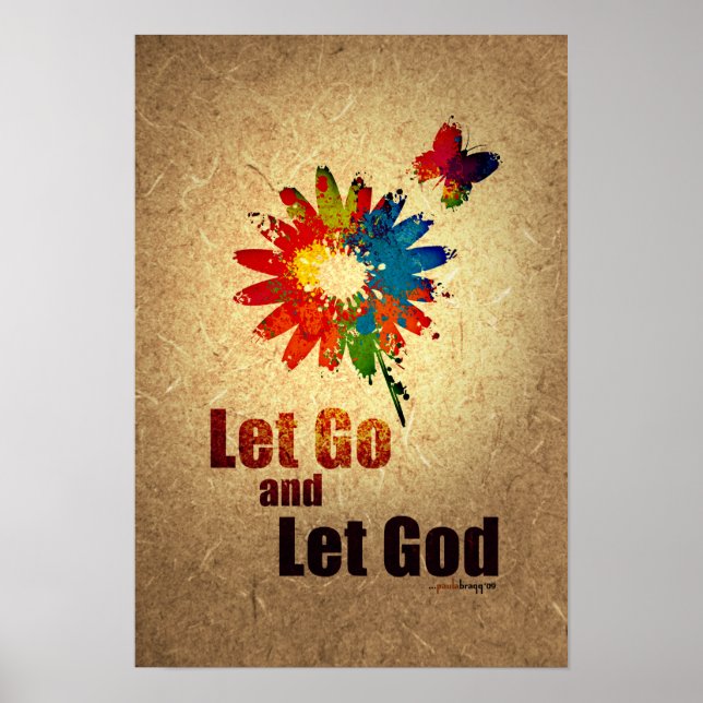 Let Go and Let God (12 step recovery program) Poster (Front)